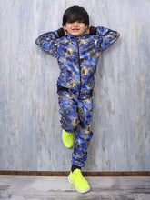 Kids Galaxy Tracksuit – Cosmic Blue Swirl Print