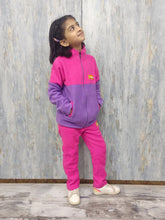Cozy Colorblock Girls' Fleece Tracksuit