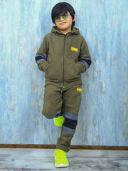 Boys Classic Green Polar Fleece Tracksuit
