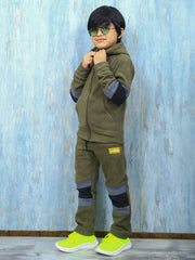Boys Classic Green Polar Fleece Tracksuit