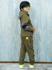 Boys Classic Green Polar Fleece Tracksuit