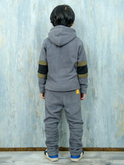 Boys Gray Polar Fleece Tracksuit