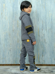 Boys Gray Polar Fleece Tracksuit
