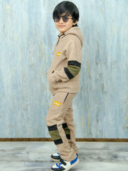 Boys Skin Color Polar Fleece Tracksuit