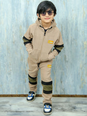 Boys Skin Color Polar Fleece Tracksuit