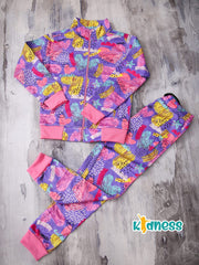 Kids Abstract Art Tracksuit – Vibrant Brushstroke Design