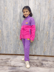 Girls Dual-Tone Fleece Tracksuit