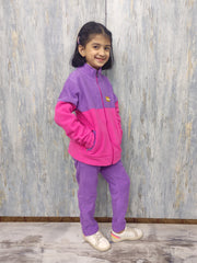 Girls Dual-Tone Fleece Tracksuit