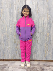 Cozy Colorblock Girls' Fleece Tracksuit