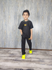 Black Kids Hood with Trouser - Dobby Stuff