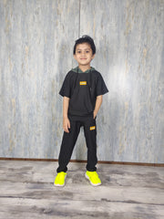 Black Kids Hood with Trouser - Dobby Stuff